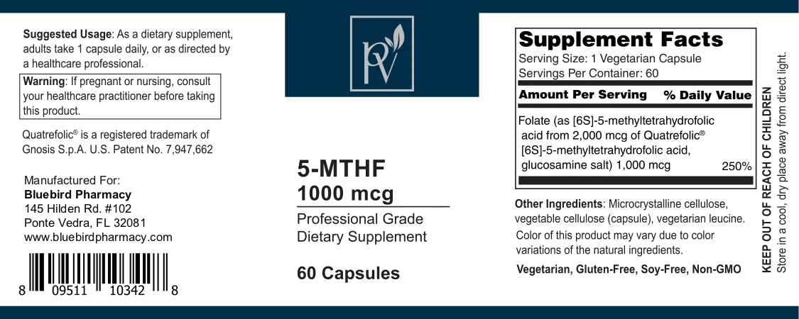 5-MTHF (methylated folic acid) 1000mcg Capsule
