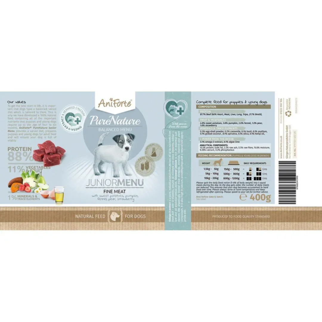 AniForte PureNature Junior Beef Wet Food