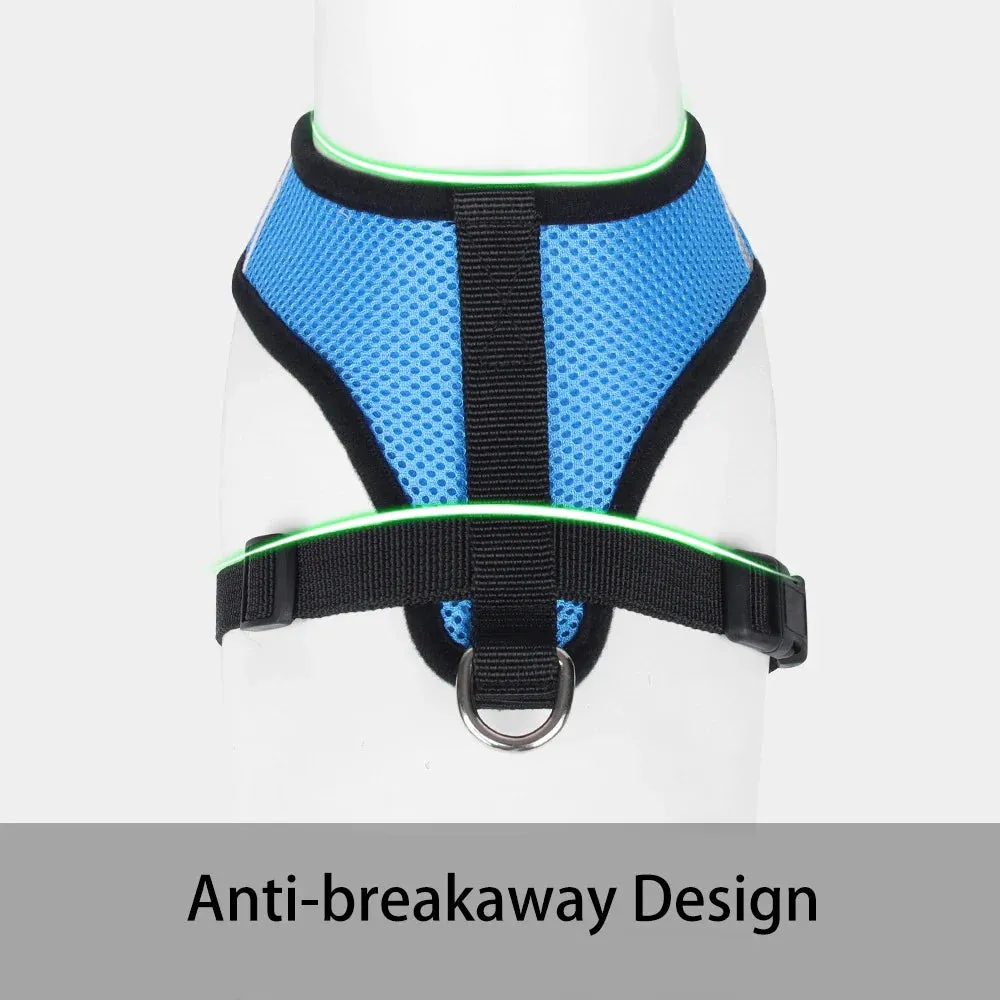 Breathable Reflective Small Dog Harness with Adjustable Lead