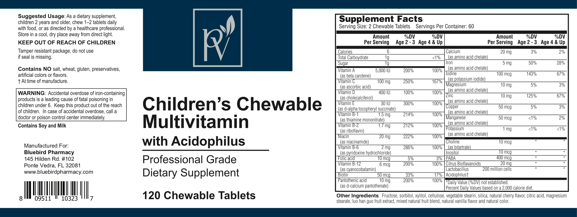 Children's chewable  multivitamin