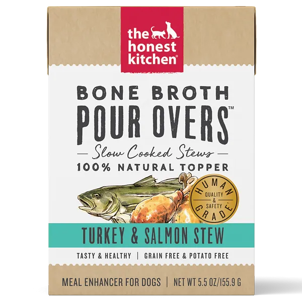 Honest Kitchen  Bone Broth Pour Overs Turkey & Salmon Stew 5.5oz