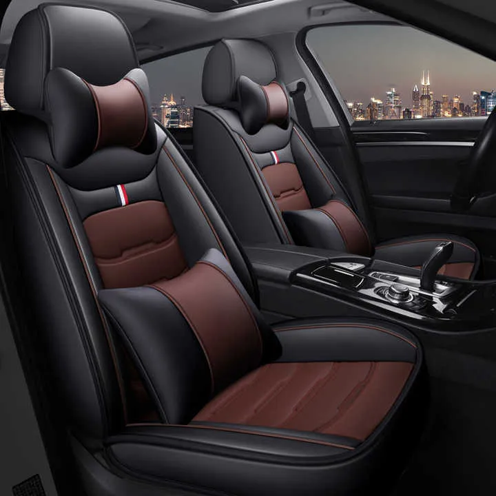 Lulu An02 مجموعة كاملة من أغطية مقاعد . Lulu An02 Full Set All-inclusive Leather Car Seat Covers