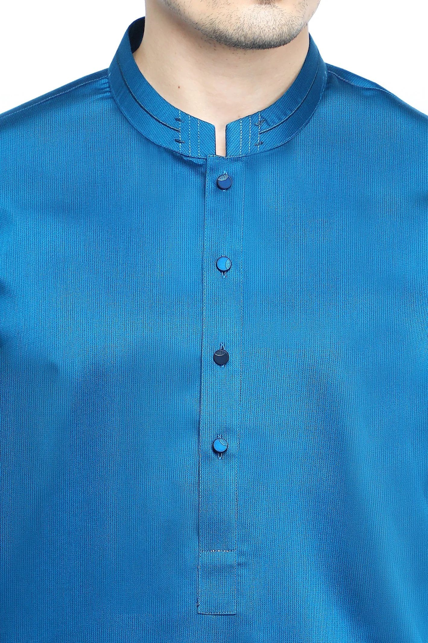 Men's Kurta in Blue SKU: EA2882-BLUE