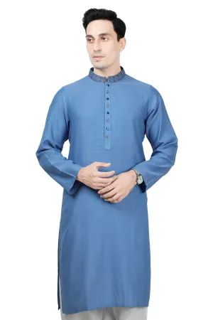 Men's Kurta in Blue SKU: EA2926-BLUE