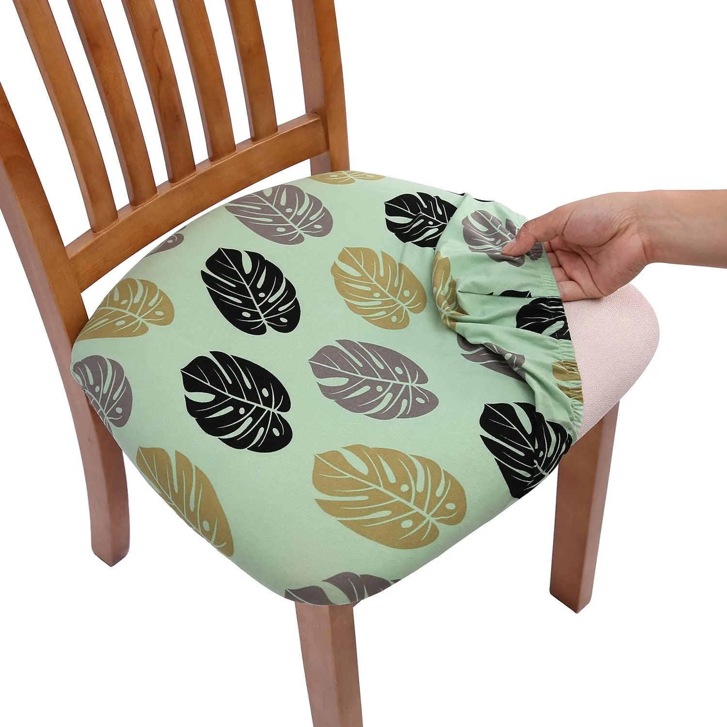 Pattern Stretchable Dining Chair Seat Cover