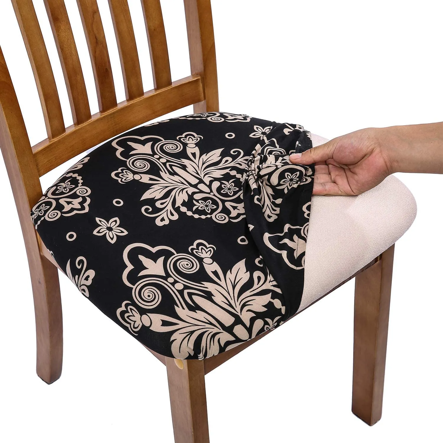 Pattern Stretchable Dining Chair Seat Cover