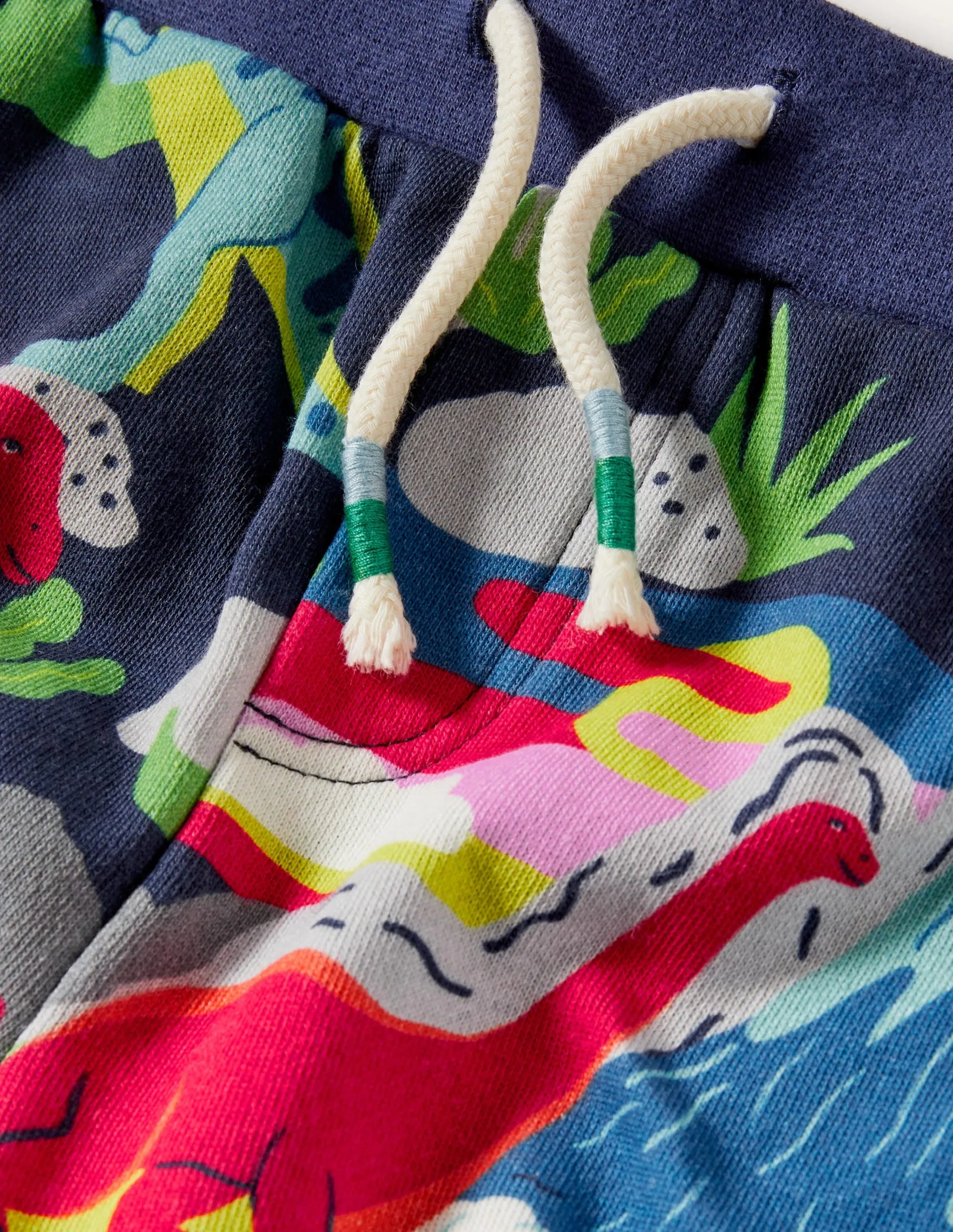 Printed Sweatshorts-Starboard Blue Dino Sunset