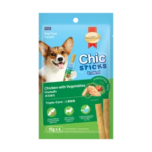 SmartHeart 60g Premium Chicken and Vegetable Flavoured Dog Snack Sticks
