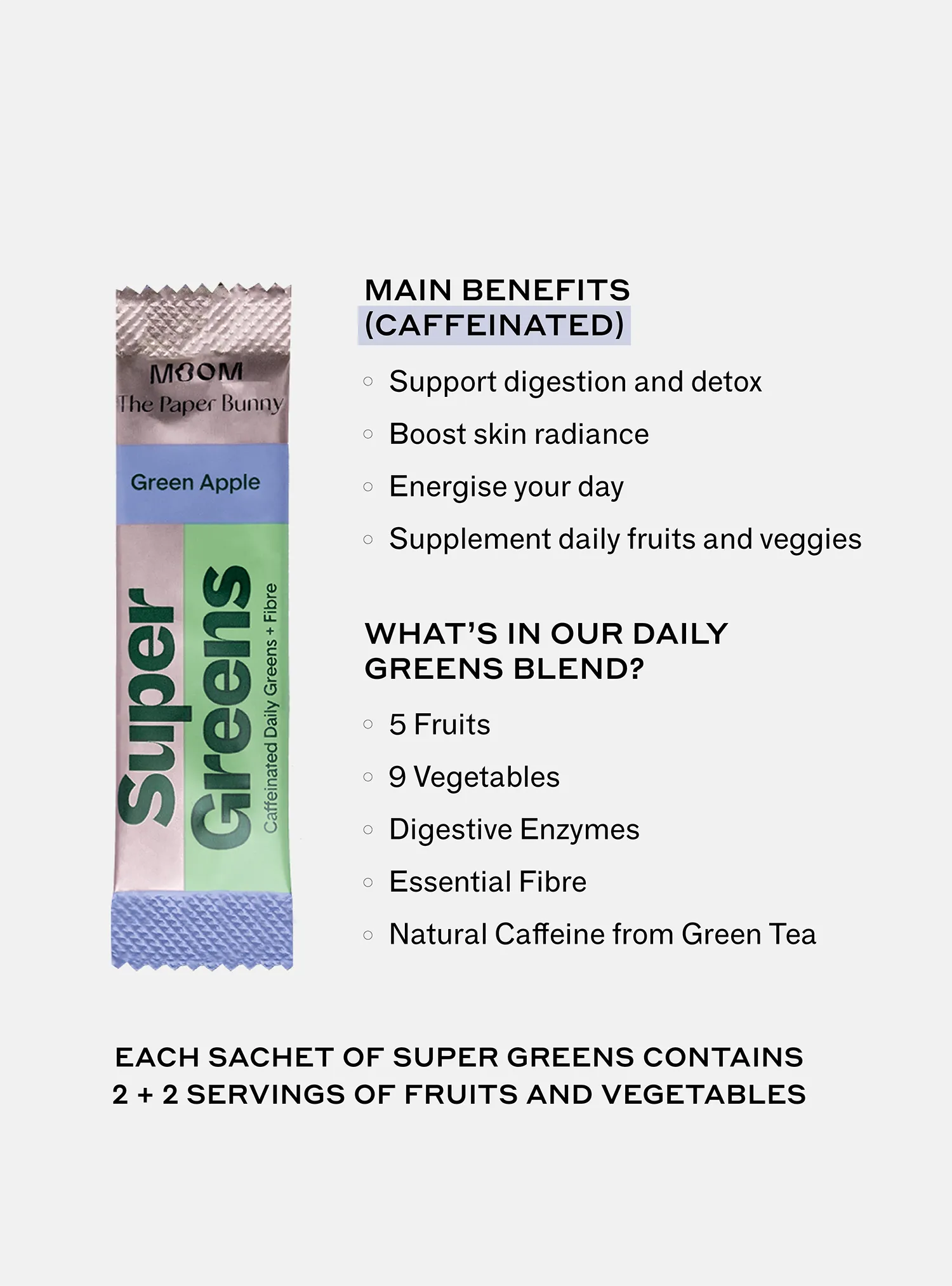 TPB X Moom Super Greens (Caffeinated)