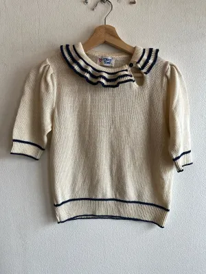 Vintage 1970s Short Sleeve Sweater