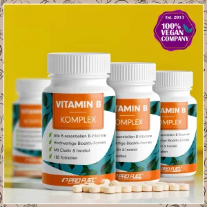 Vitamin B Complex High Dose - 180 Vegan Tablets - ProFuel